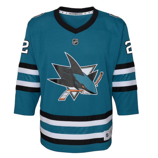 Will Smith San Jose Sharks Youth Home Replica Player Jersey - Teal