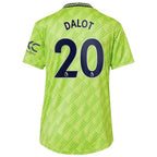Diogo Dalot Manchester United adidas Women's 2022/23 Third Replica Player Jersey - Neon Green