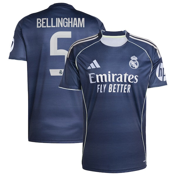 Jude Bellingham Los Merengues adidas 2025/26 Away Replica Player Jersey - Blue