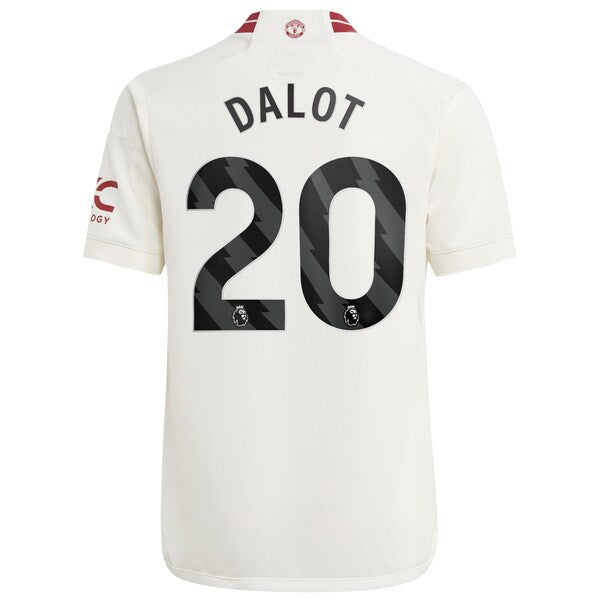 Diogo Dalot Manchester United adidas Youth 2023/24 Third Replica Player Jersey - White