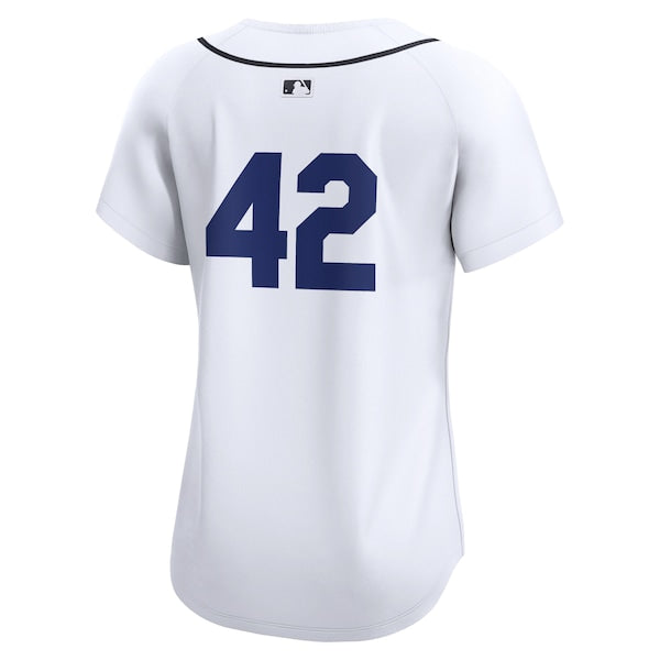 Detroit Tigers Nike Women's 2024 Jackie Robinson Day Home Limited Jersey – White