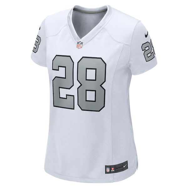 Josh Jacobs Las Vegas Raiders Nike Women's Alternate Game Player Jersey - White/Black
