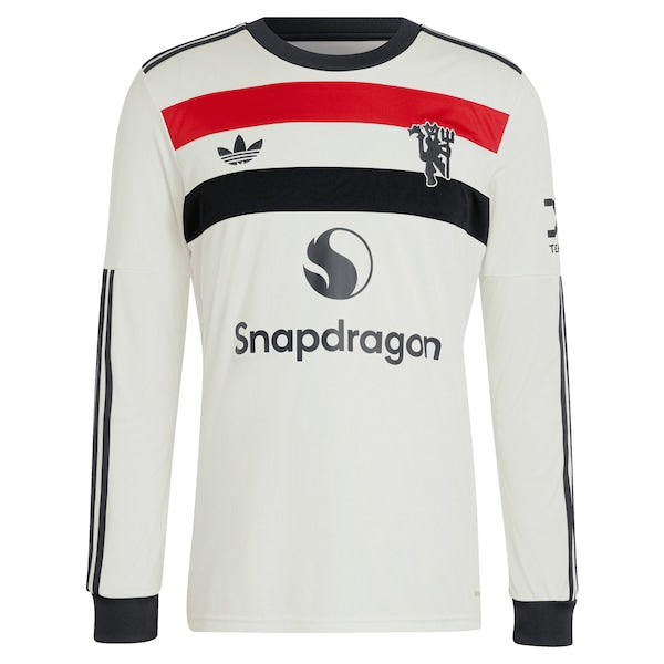 Rasmus Højlund Manchester United adidas Originals  2024/25 Third Replica Long Sleeve Jersey - Cream