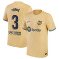 Gerard Pique Barcelona Nike Youth 2022/23 Away Replica Player Jersey - Gold