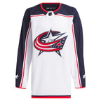 Columbus Blue Jackets adidas Away Primegreen Authentic Jersey - White