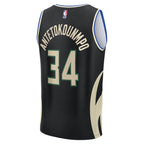 Giannis Antetokounmpo Milwaukee Bucks  Youth Fast Break Replica Player Jersey - Statement Edition - Black