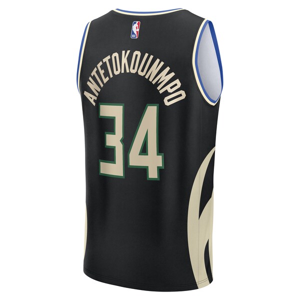 Giannis Antetokounmpo Milwaukee Bucks  Youth Fast Break Replica Player Jersey - Statement Edition - Black