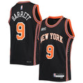 RJ Barrett New York Knicks Nike Youth 2021/22 Swingman Jersey - City Edition - Black