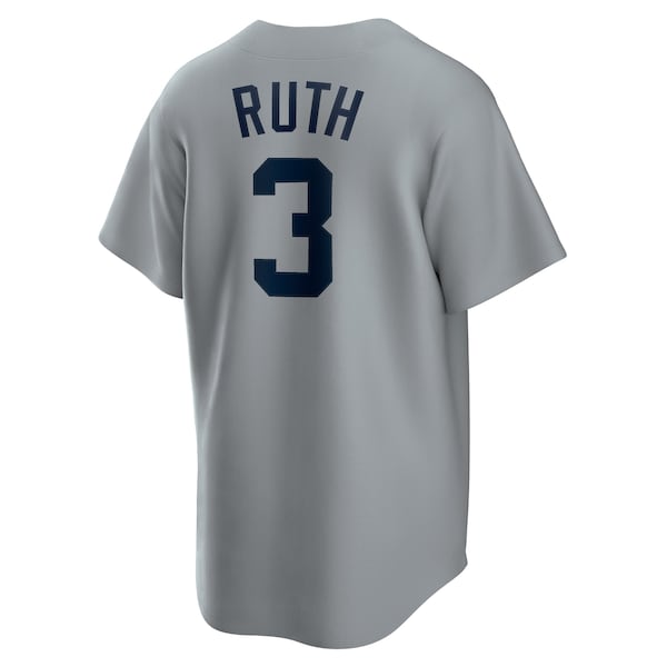 Babe Ruth New York Yankees Nike Road Cooperstown Collection Player Jersey - Gray/White