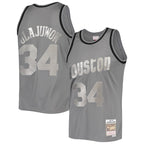 Hakeem Olajuwon Houston Rockets Hardwood Classics Retired Player 1993/94 Metal Works Swingman Jersey - Charcoal