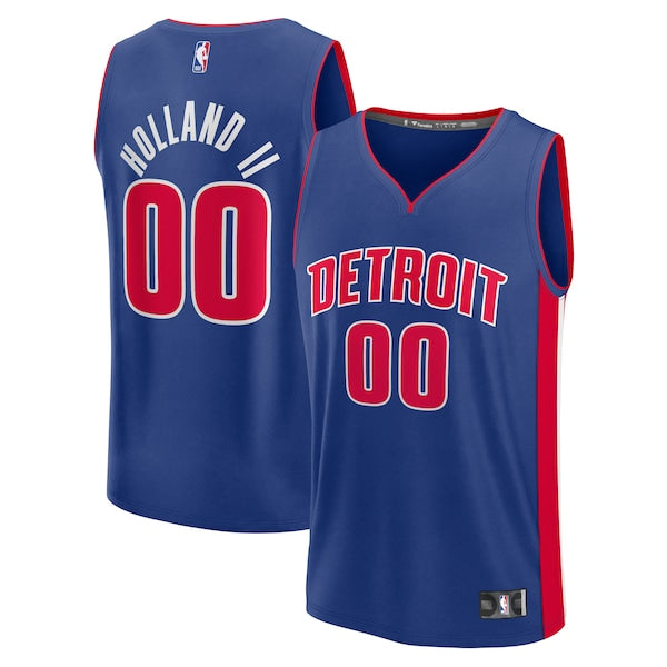 Ron Holland II Detroit Pistons  Youth Fast Break Replica Player Jersey - Icon Edition - Blue