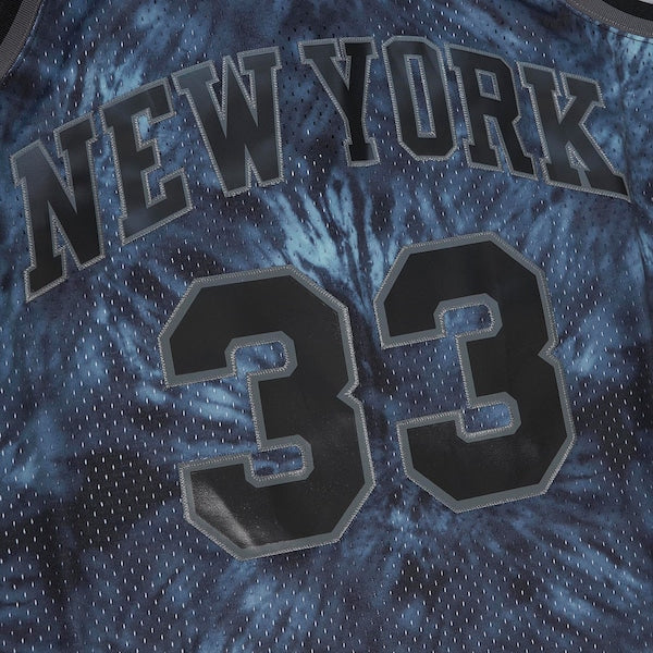 Patrick Ewing New York Knicks Hardwood Classics 1991/92 Tie-Dye Swingman Jersey - Black