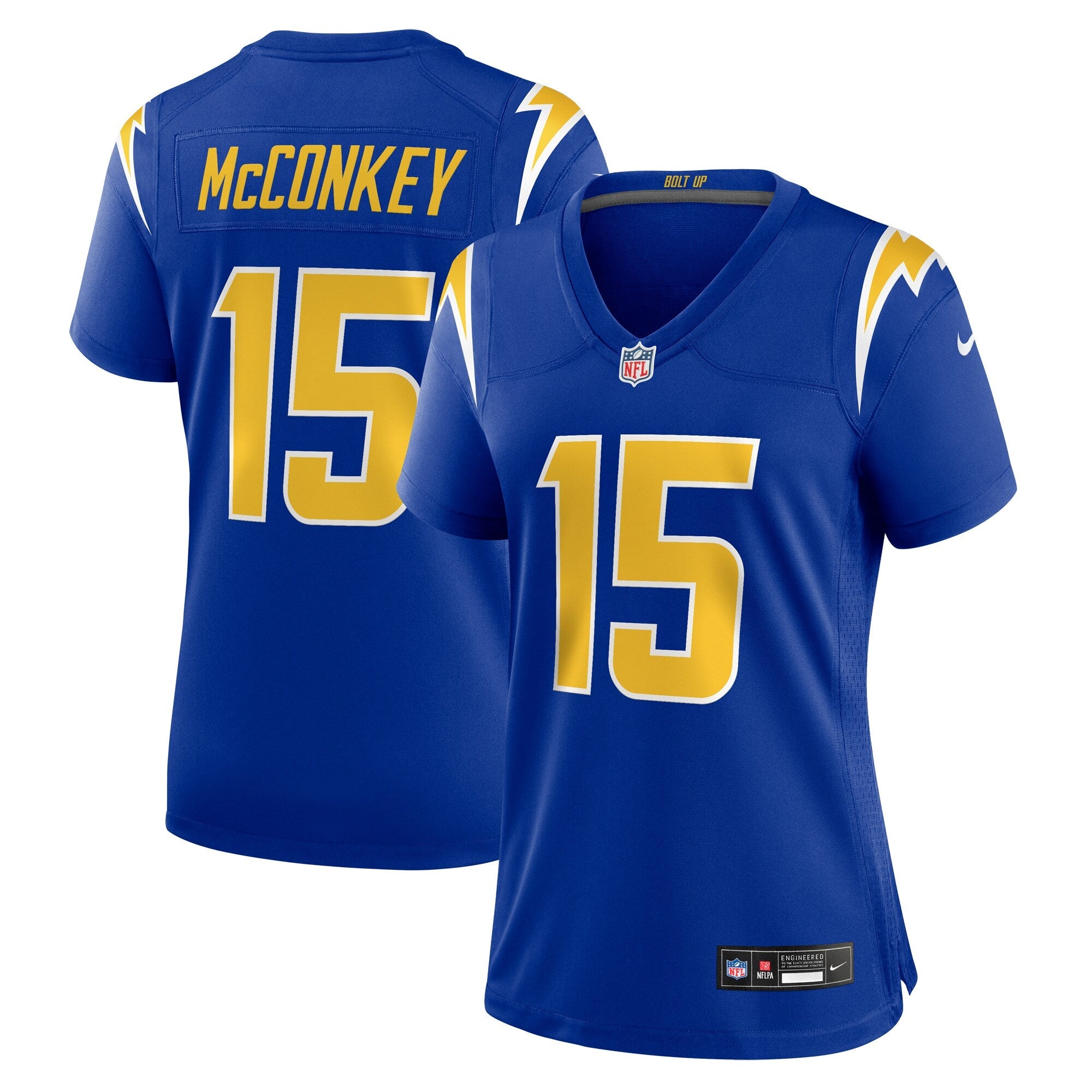Ladd McConkey Los Angeles Chargers Nike Women's Game Jersey -  White/Navy/Royal