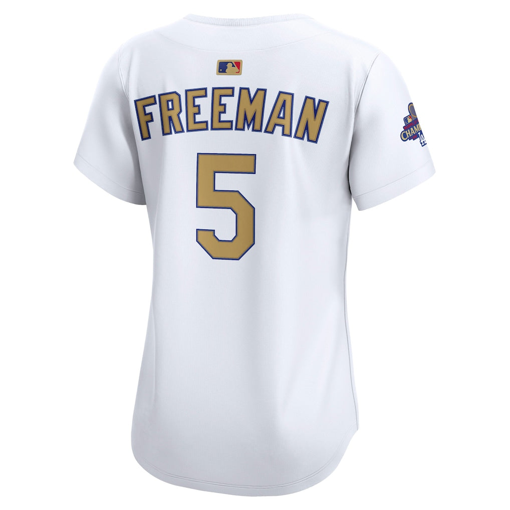 Freddie Freeman Los Angeles Dodgers Nike Women's 2025 Gold Collection Limited Jersey - White