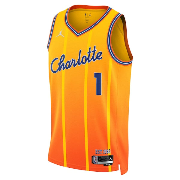 LaMelo Ball Charlotte Hornets Jordan Brand Unisex 2025/26 Swingman Jersey - Orange - City Edition