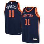 Jalen Brunson New York Knicks Jordan Brand Youth Swingman Jersey - Statement Edition - Navy