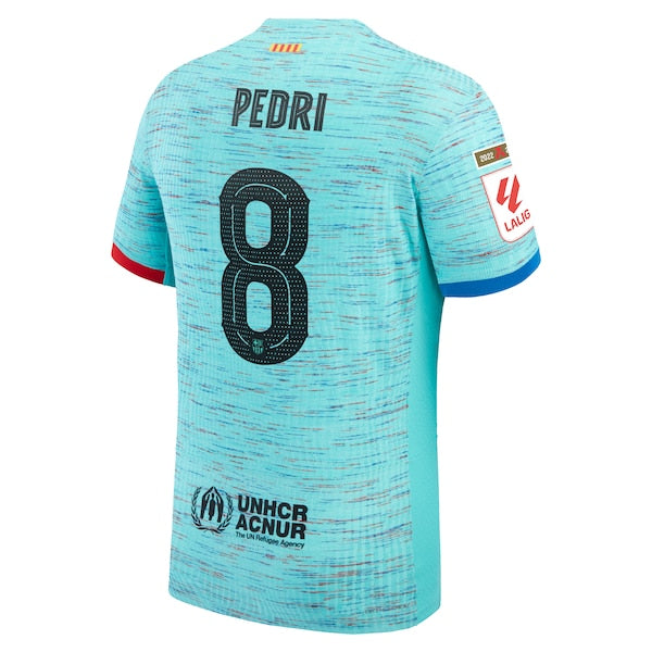 Pedri Barcelona Nike 2023/24 Third Authentic Jersey - Aqua/Royal/White