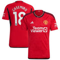 Casemiro Manchester United adidas 2023/24 Home Replica Player Jersey - Red/Green