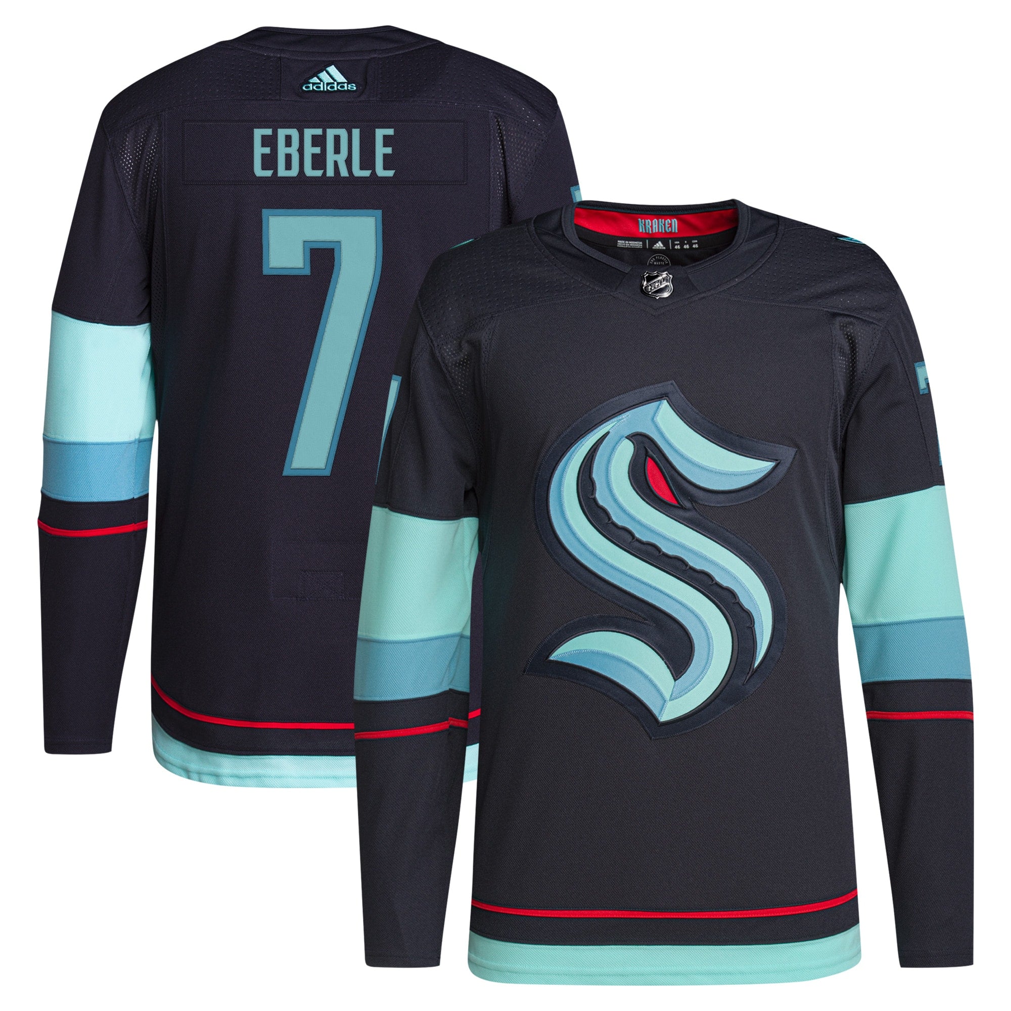Jordan Eberle Seattle Kraken adidas Away Primegreen Authentic Pro Player Jersey - White/Navy