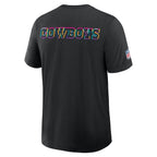 Dallas Cowboys Nike Tall 2025 NFL Crucial Catch Tri-Blend Dri-FIT T-Shirt - Black