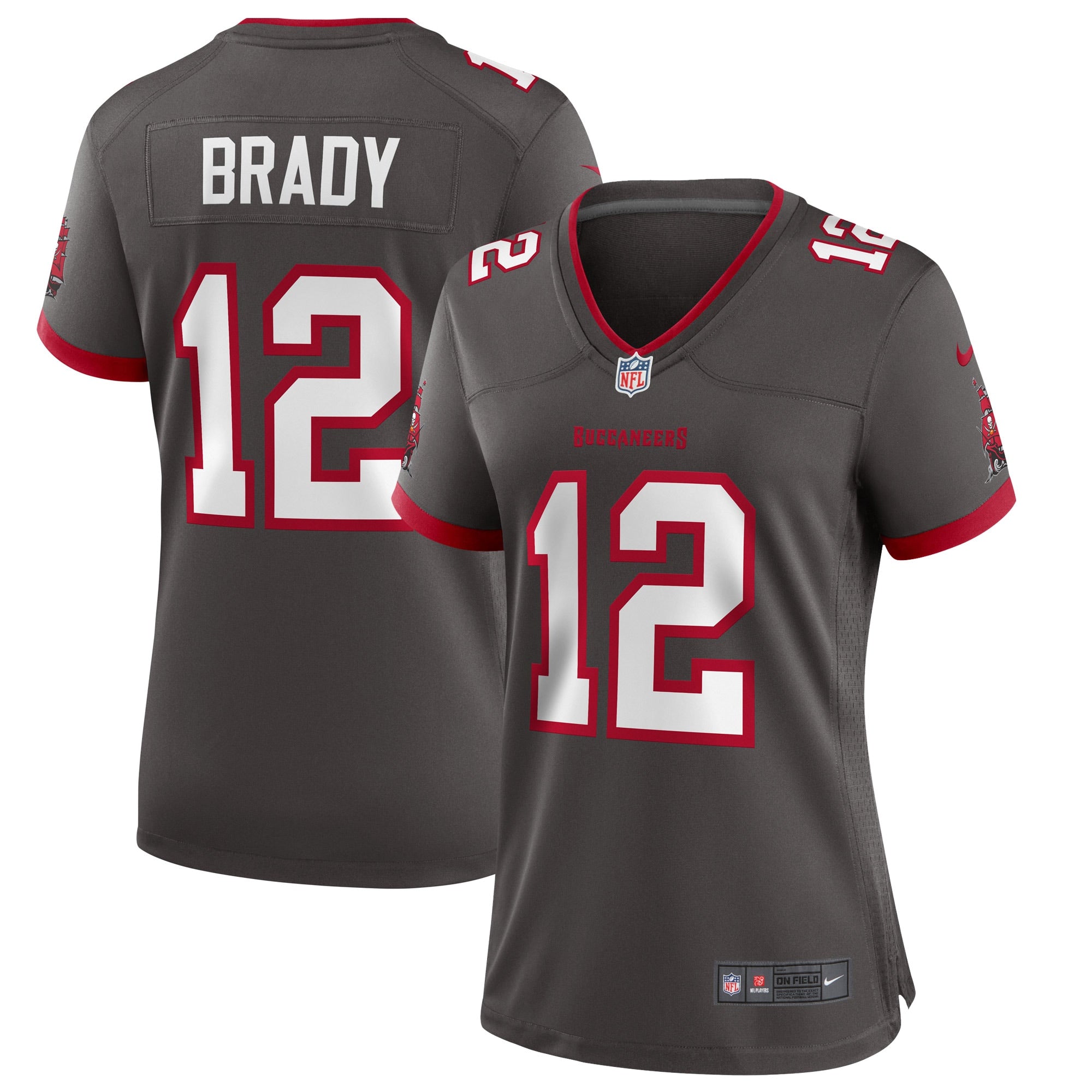 Tom Brady Tampa Bay Buccaneers Nike Women's Game Jersey - Red/Pewter