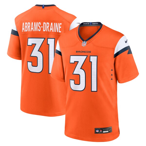 Kris Abrams-Draine Denver Broncos Nike Team Game Jersey -  Orange