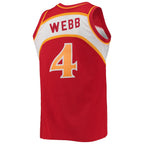 Spud Webb Atlanta Hawks Hardwood Classics Swingman Jersey - Red