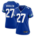 Tariq Woolen Seattle Seahawks Nike Women's Throwback Player Game Jersey - Royal/Navy/Neon Green