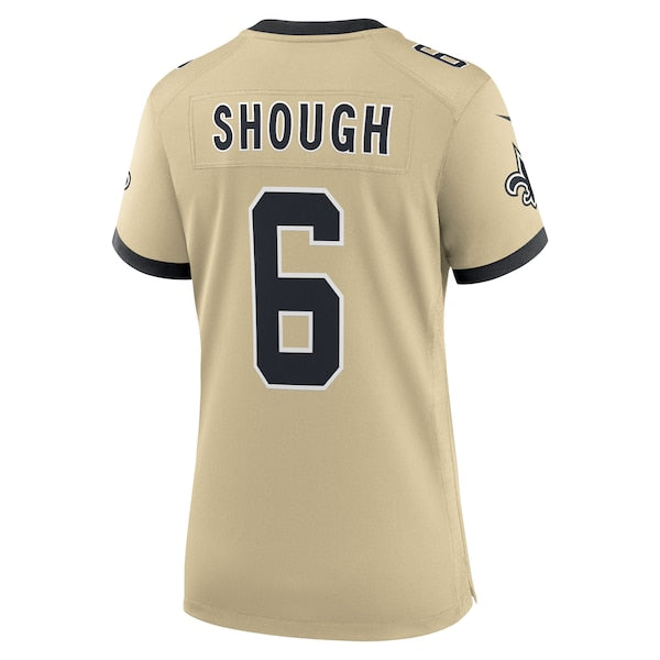 Tyler Shough New Orleans Saints Nike Women's Alternate Game Player Jersey - Gold/Black