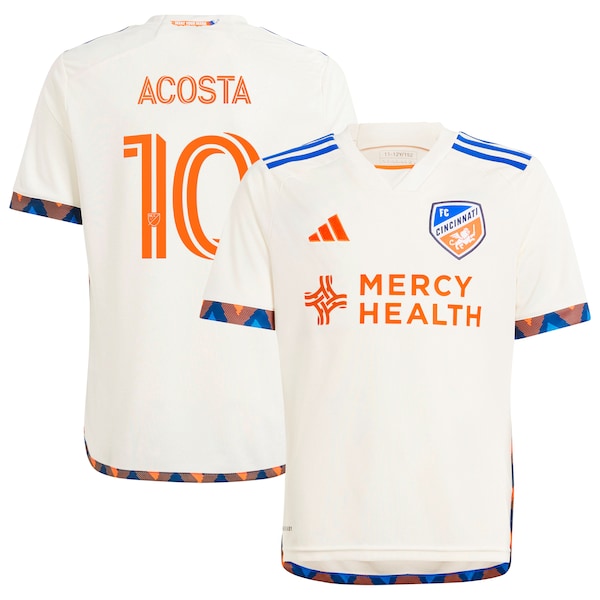 Luciano Acosta FC Cincinnati adidas Youth 2024 The Canvas Kit Replica Player Jersey - White