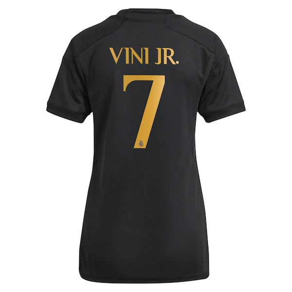 Vini Jr. Los Merengues adidas Women's 2023/24 Third Replica Player Jersey - Black