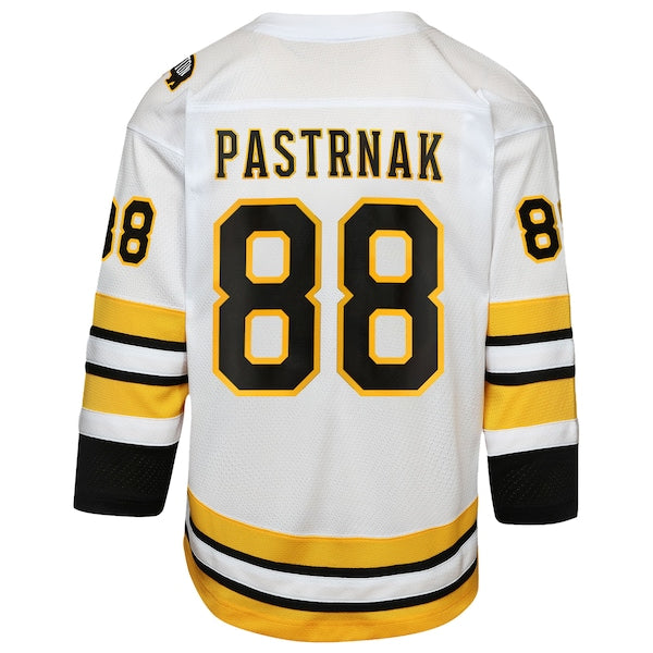 David Pastrnak Boston Bruins Youth Home Replica Player Jersey - White/Black