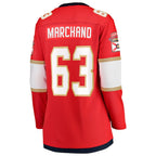 Brad Marchand Florida Panthers  Women's 2025 Stanley Cup Final Home Breakaway Player Jersey - Red