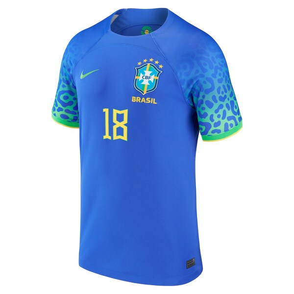 Gabriel Jesus Brazil National Team Nike 2022/23 Replica Away Jersey - Blue