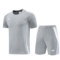 Adidas Short Sleeve Training Jersey Set - AD07- Light Gray