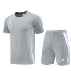 Adidas Short Sleeve Training Jersey Set - AD07- Light Gray