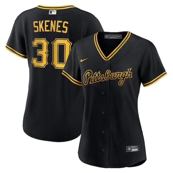 Paul Skenes Pittsburgh Pirates Nike Women's Alternate Replica Player Jersey - Black/White