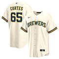 Nestor Cortes Milwaukee Brewers Nike Home Replica Jersey - Cream