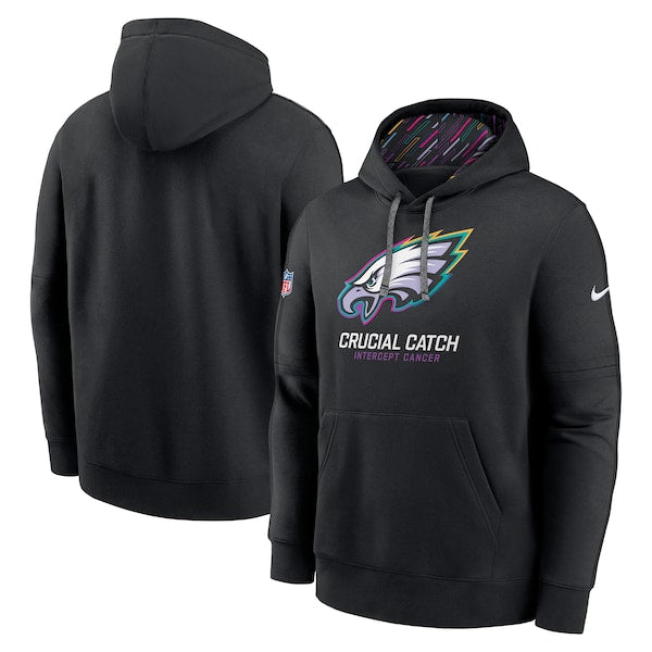 Philadelphia Eagles Nike 2024 NFL Crucial Catch Club Pullover Hoodie - Black