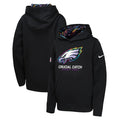 Philadelphia Eagles Nike Youth 2024 NFL Crucial Catch Pullover Hoodie - Black