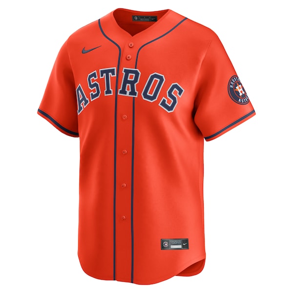 Houston Astros Nike Alternate Limited Jersey - Orange/White