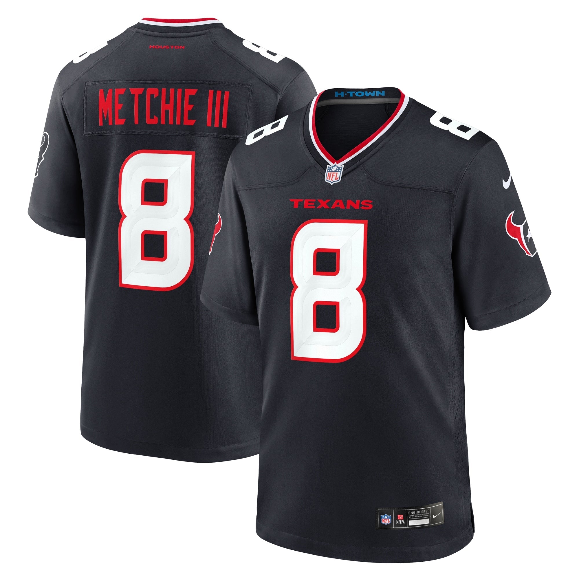 John Metchie III Houston Texans Nike Game Jersey -  White/Navy/Red