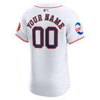 Houston Astros Nike Home Elite Custom Patch Jersey - White
