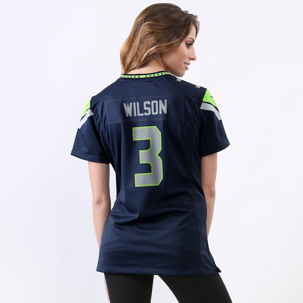 Russell Wilson Seattle Seahawks Nike Women's Game Player Jersey - College Navy/Neon Green