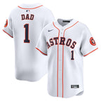 Houston Astros Nike #1 Dad Home Limited Jersey - White