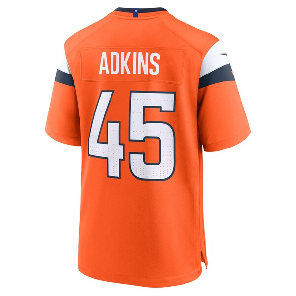 Nate Adkins Denver Broncos Nike Team Game Jersey -  Orange
