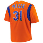 Mike Piazza New York Mets  Big & Tall Cooperstown Collection Mesh Batting Practice Jersey - Orange/Royal