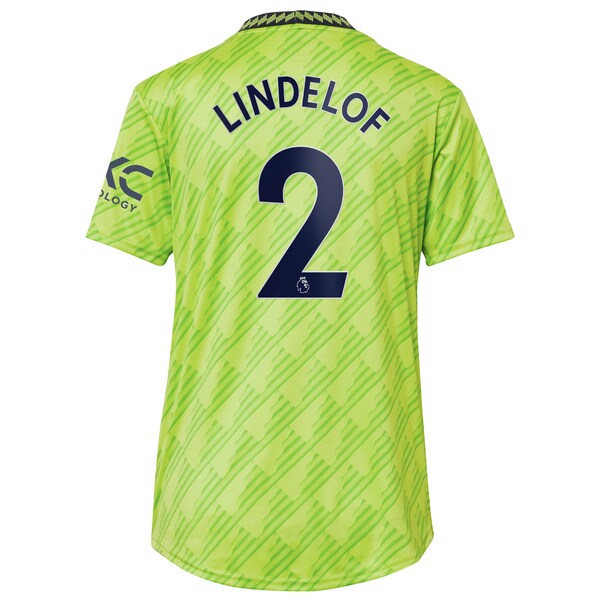 Victor Lindelof Manchester United adidas Women's 2022/23 Third Replica Player Jersey - Neon Green