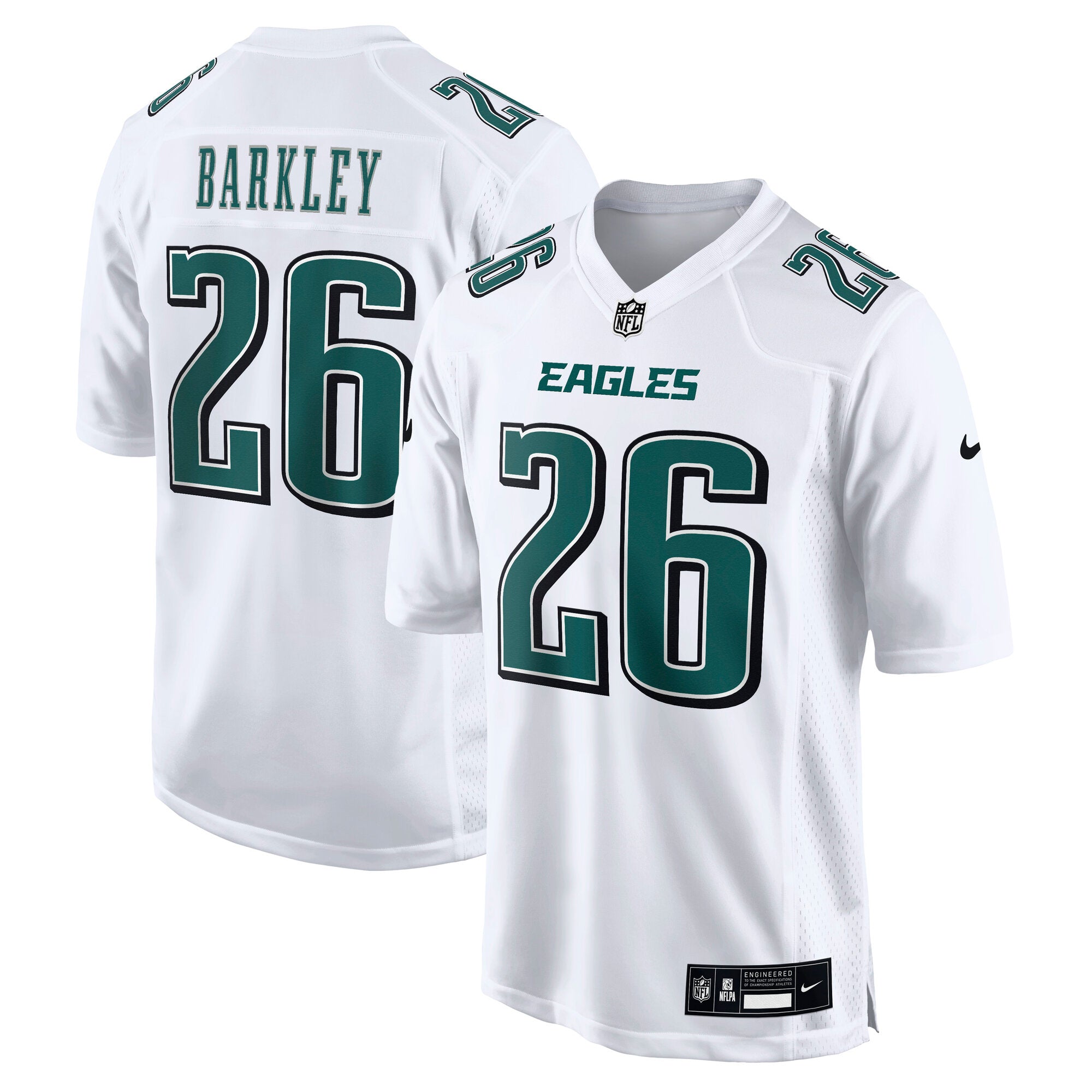 Saquon Barkley Philadelphia Eagles Nike Fashion Game Jersey - Carbon Black/White