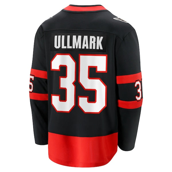 Linus Ullmark Ottawa Senators  Home Premier Breakaway Player Jersey - Black